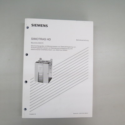 【西门子SIMOTRAS-HD 6SG70定子调压调速装置用户手册】价格,厂家,图片,大众图书,武汉恒瑞电气-